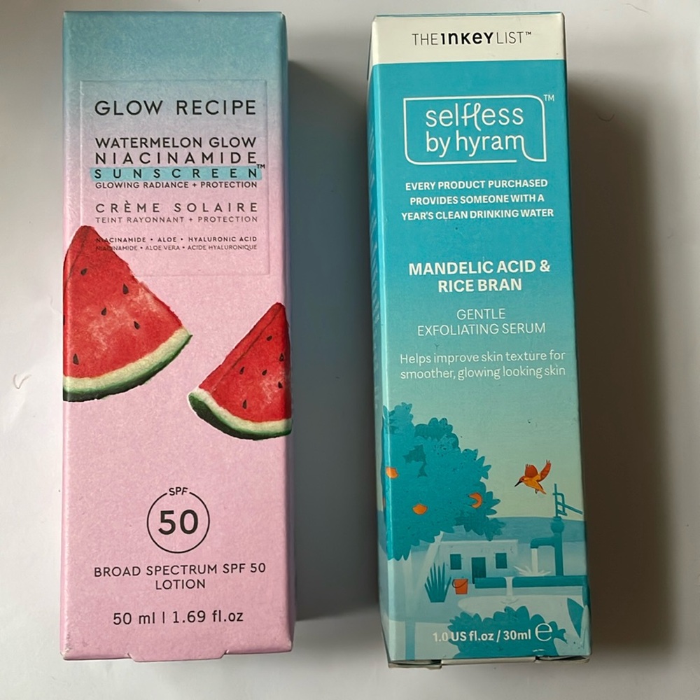 Skin Care Lot Glow Recipe Watermelon Glow Sunscreen and The Inkey List